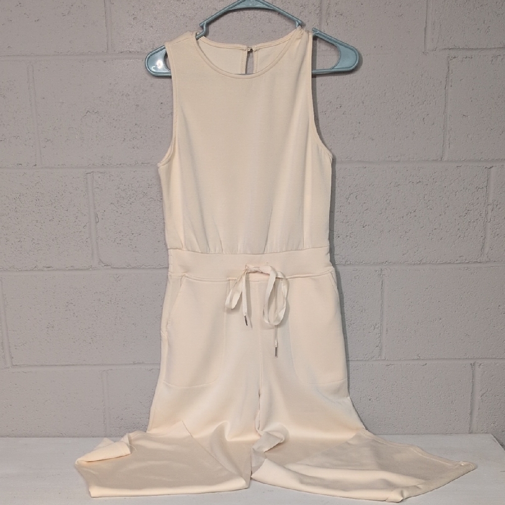 Women's Ivory Casual Sleeveless Wide Leg One Piece Jumpsuit Size Small NWOT - Picture 3 of 8